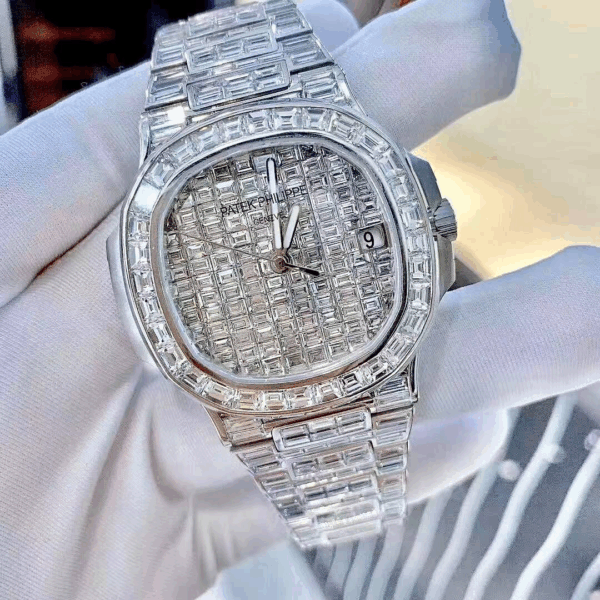 Patek Philippe Nautilus 5811/1G-001 Custom Fully Baguette Diamonds